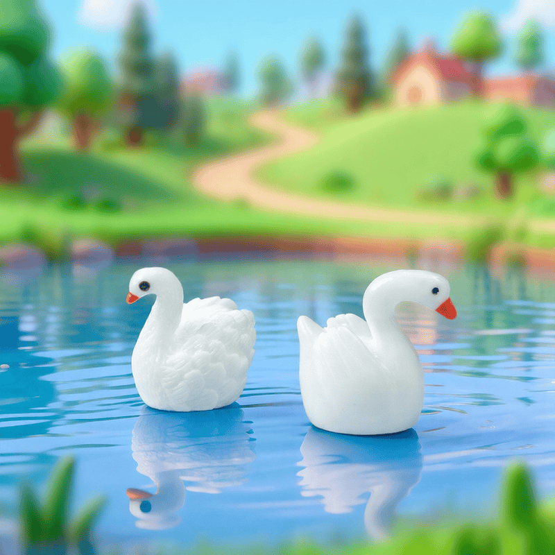 Swan Resin Terrariums Fairy Garden Decoration Animals Bird Pot Bonsai Fairy Garden Micro Landscape Miniature Garden Wholesale Fairy Garden Accessories Supplies Image Of Fairy Garden Supplies