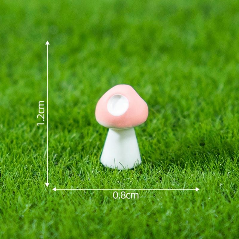 Bonsai Mushrooms Terrarium Artificial Plants Figurines Fairy Garden Accessories Miniatures Party Garden Mini Mushroom Garden Ornament Resin Crafts Decorations Image Of Fairy Garden Supplies