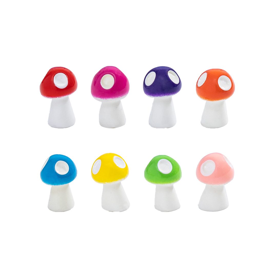 Bonsai Mushrooms Terrarium Artificial Plants Figurines Fairy Garden Accessories Miniatures Party Garden Mini Mushroom Garden Ornament Resin Crafts Decorations Image Of Fairy Garden Supplies