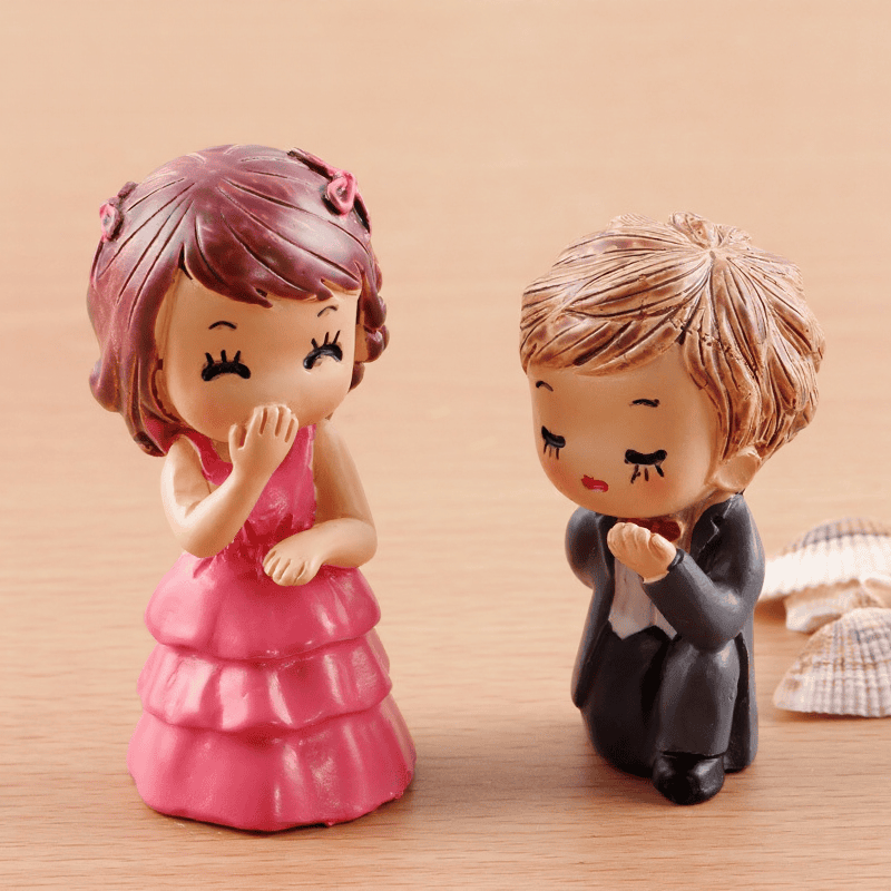 Lovers Fairy Garden Decoration Fairy Garden Accessories Wedding Propose Moss Fairy Garden Micro Landscape Miniature Garden Resin Bride And Groom Small Photo From Fairy Garden Supplies