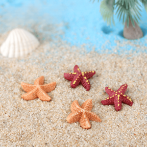 Aquarium Small Starfish Horn Starfish Mediterranean Sea Style Resin Fairy Garden Decoration Pot Bonsai Fairy Garden Accessories Fairy Garden Micro Landscape Miniature Garden Original Decorate Terrariums Artificial Animal Image Of Fairy Garden Supplies