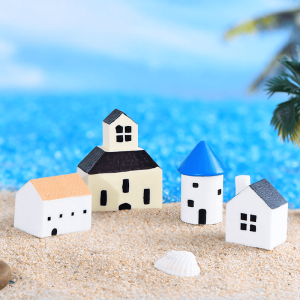 Indoor Fairy Garden Castle Church Micro Landscape Enchanted Miniature Fairy Garden Decoration Teacup Fairy Garden Accessories Bonsai Mediterranean Sea Amorous Feelings Zakka House Original Arts And Crafts Image Of Fairy Garden Supplies