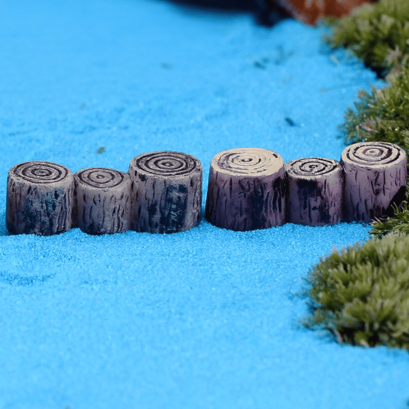 Kits Wood Pile Pier Stub Pier Small Bridge Mini Fairy Garden Accessories Supplies Micro Landscape Miniature Garden Pot Bonsai Fairy Garden Decoration Resin Arts And Crafts Room Decor Resin Stump