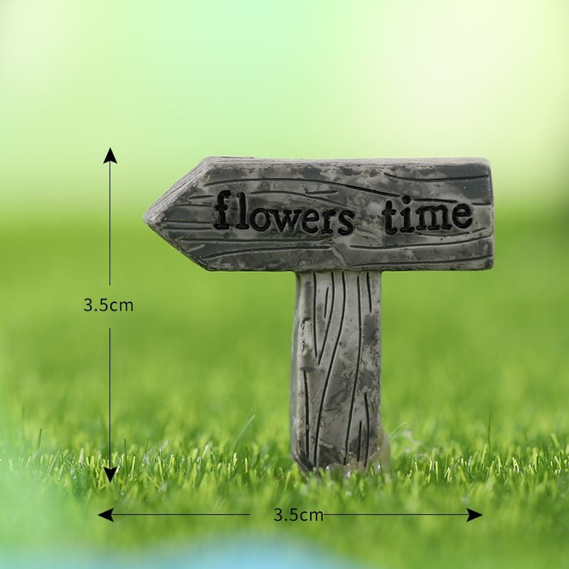 Fairy Garden Signpost Miniature Garden Guideboard Fairy Garden Ornament Doll Diy Assemble Toys Plant Pot Terrariums Bonsai Decor Road Signs Fairy Garden Accessories
