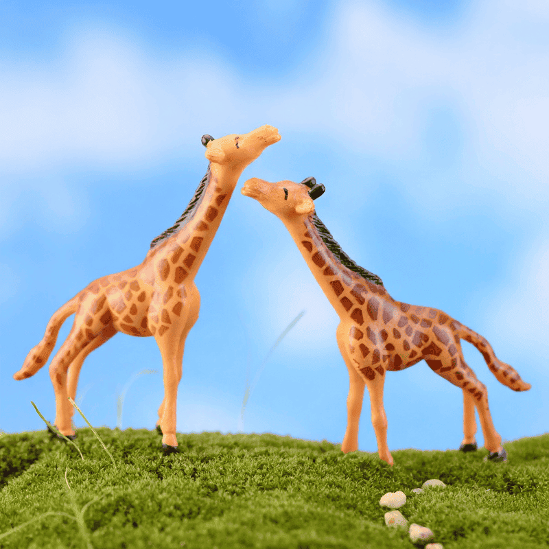 Mini Fairy Garden Animals Micro Landscape Pot Bonsai Miniature Garden Decorate Fairy Garden Decoration Terrariums Fairy Garden Accessories Supplies Toy Figurine Big Lovely Giraffe
