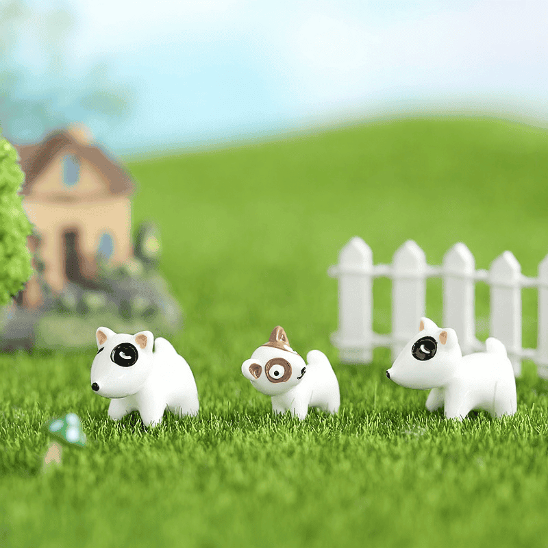 Mini Fairy Garden Supplies Resin Animal Micro Landscape Miniature Garden Pot Bonsai Fairy Garden Ornament Cartoon Mini Pet Resin Small Dog Wholesale Fairy Garden Accessories Supplies Toys