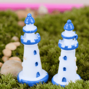 Scenery Decorate Fairy Garden Decoration Fairy Garden Accessories Mediterranean Sea Wind White Blue Lighting Pagoda Manual Aquarium Fairy Garden Decoration Fairy Garden Accessories Picture Of Fairy Garden Supplies