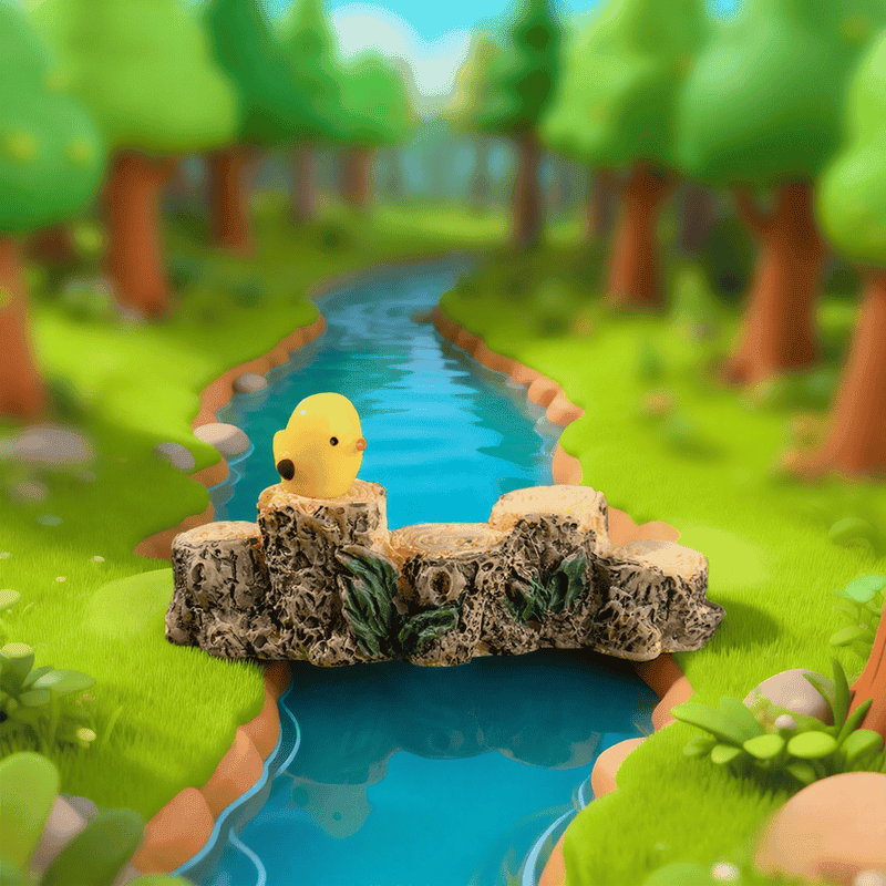 Miniature Garden Decorate Fairy Garden Decoration Stump Bridge Fairy Garden Accessories Comic Cartoon Emulational Stub Bridge Image Of Fairy Garden Supplies