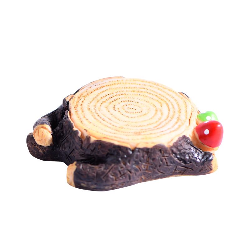 Mini Terrariums Fairy Garden Accessories Artificial Mushroom Tree Stump Bonsai Miniature Fairy Garden Pot Bonsai Home Houses Decoration Mini Craft Micro Landscaping Decor Diy Fairy Garden Ornament Flower Pot Plant Decoration Figurine