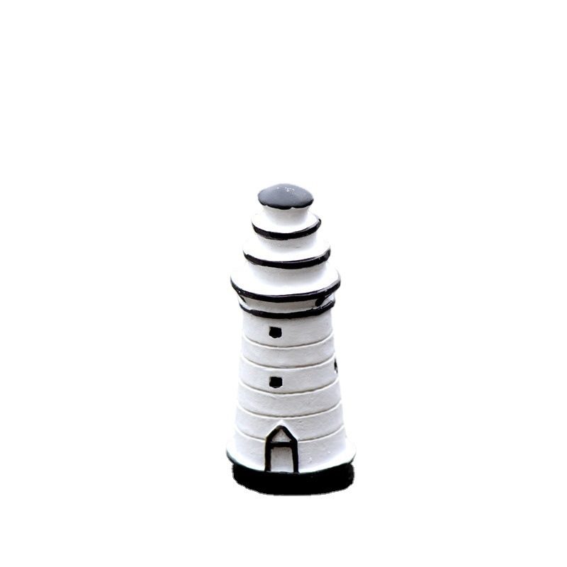 Cheap Indoor Mini Fairy Garden Supplies Resin Lighthouse Container Micro Landscape Miniature Garden Ecology Bottle Pot Bonsai Fairy Garden Ornament Small White Lighting Pagoda Diy Terrariums Fairy Garden Accessories Image Of Fairy Garden Supplies