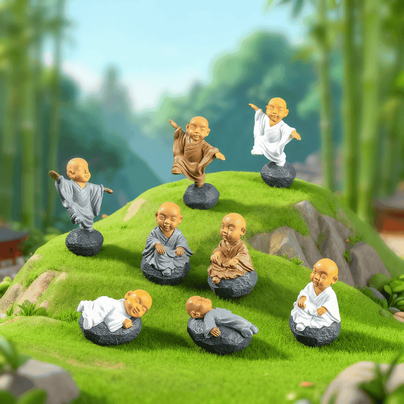 Fairy Garden Decoration Monk Figurine Fairy Home Decoration Children Gift Kawaii Chinese Buddhist Monks Miniature Bonsai Garden Furniture Car Interior Decoration Resin Craft Image Of Fairy Garden Supplies