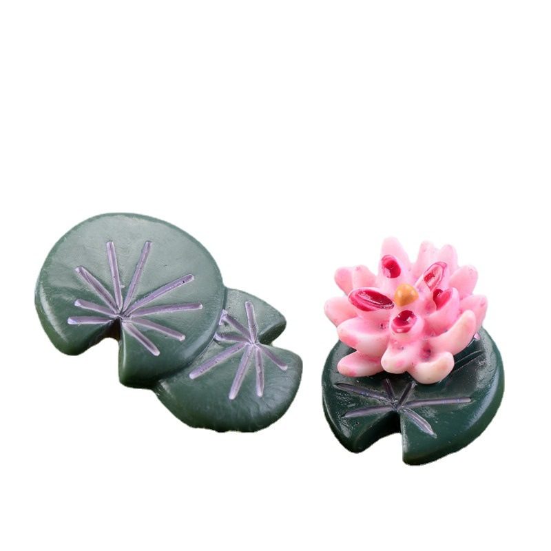 Moss Fairy Garden Lotus Micro Landscape Miniature Garden Decorate Terrariums Fairy Garden Decoration Pot Bonsai Fairy Garden Accessories Lotus Leaf Small Flower Diy Material Wholesale Resin Plants Picture Of Fairy Garden Supplies