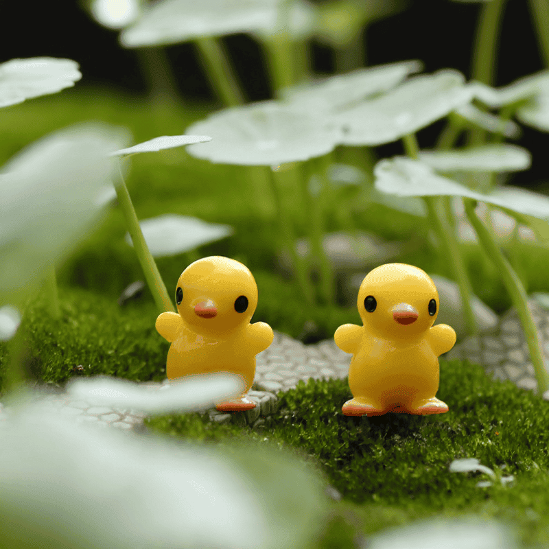 Cute Fairy Garden Duck Resin Animals Figurine Micro Moss Landscape Fairy Garden Home Decor Doll House Ornaments Miniature Craft Diy Container Accessories Wholesale Supplies Image Of Fairy Garden Supplies
