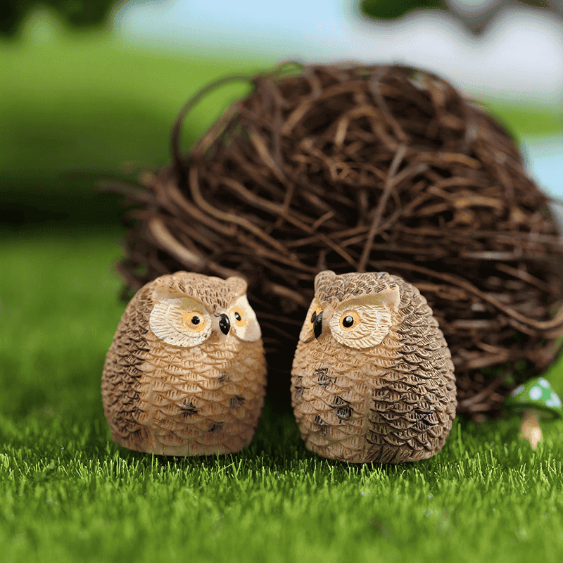 Terrariums Fairy Garden Owls Mini Fairy Garden Decoration Indoor Fairy Garden Accessories Feather Owls 4 Colour Desktop Toy Figurine Birds Succulent Plants Car Decoration Computer Ornament Photo From Fairy Garden Supplies