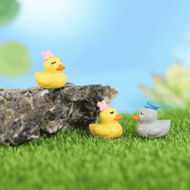 Resin Moss Fairy Garden Mini Duck Micro Landscape Miniature Garden Pot Bonsai Fairy Garden Ornament Lovers Duck Doll Diy Assemble Toys Terrariums Fairy Garden Decoration Aquarium Fairy Garden Accessories Picture From Fairy Garden Supplies