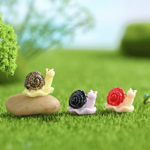 Moss Fairy Garden Micro Landscape Miniature Garden Succulent Plants 3 Color Snail Resin Craftwork Fairy Garden Decoration Fairy Garden Accessories Diy Material