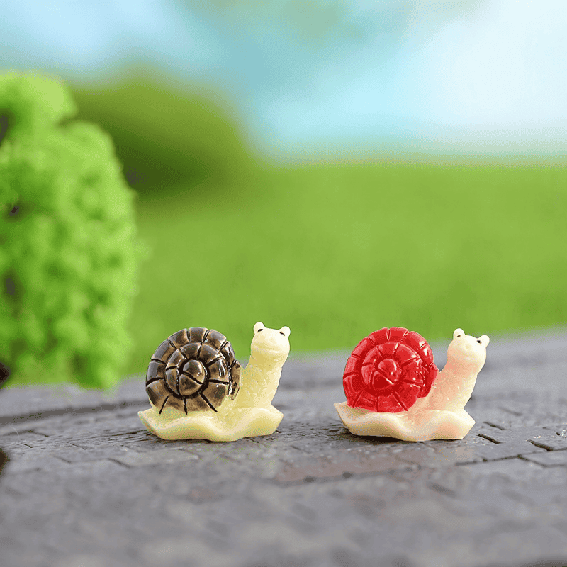 Moss Fairy Garden Micro Landscape Miniature Garden Succulent Plants 3 Color Snail Resin Craftwork Fairy Garden Decoration Fairy Garden Accessories Diy Material