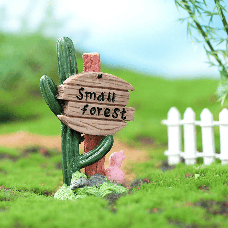 Moss Fairy Garden Micro Landscape Miniature Garden Resin Craftwork FleshyLandscaping Fairy Garden Decoration Fairy Garden Accessories Cactus Guidepost Small DIY Material Moss Fairy Garden Micro Landscape Miniature Garden Resin Craftwork Fleshylandscaping Fairy Garden Decoration Fairy Garden Accessories Cactus Guidepost Small Diy Material