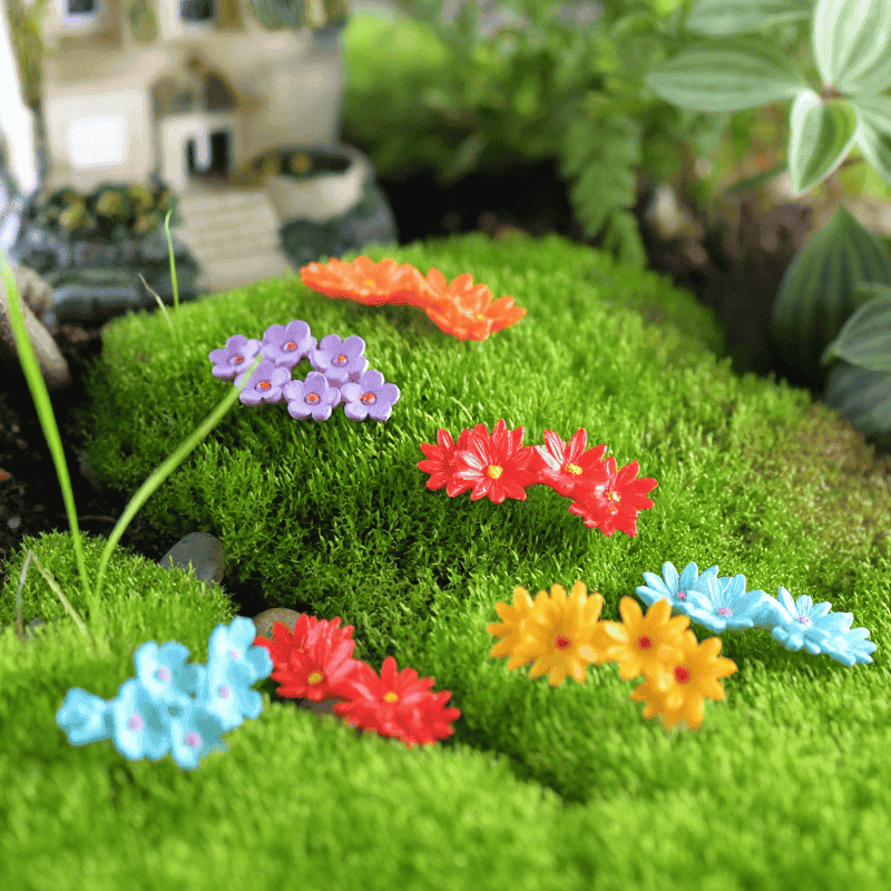 Pot Bonsai Color Small Flower Emulational Flower Fairy Garden Micro Landscape Miniature Garden Indoor Fairy Garden Decoration Diy Landscaping Terrariums Fairy Garden Accessories Fairy Garden Ornament
