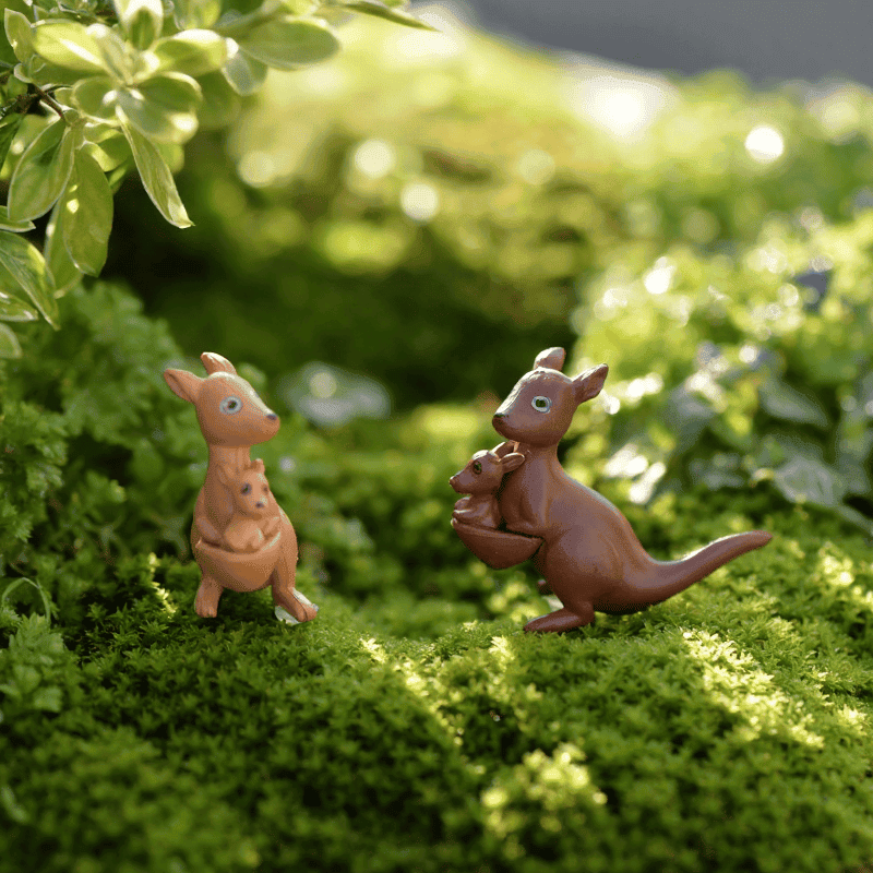 Pot Bonsai Cheap Fairy Garden Accessories Wild Animal Little Kangaroo Model Ornaments Cute Small Animal Statue Similation Resin Craft Home Car Decoration Succulent Plants Home Decor Doll