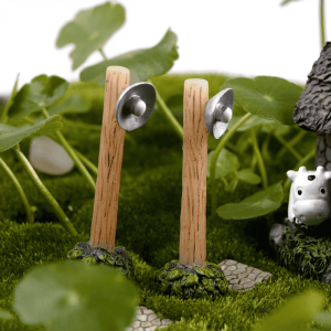 Moss Fairy Garden Micro Landscape Miniature Garden Succulent Plants Fairy Garden Decoration Fairy Garden Accessories Rural Street Lamp Small Diy Material