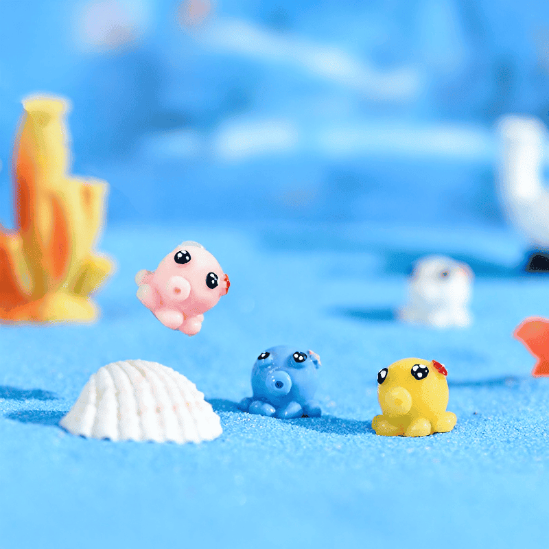 Moss Fairy Garden Micro Landscape Miniature Garden Fairy Garden Ornament Mini Small Octopus Doll Diyassemble Toys Fairy Garden Decoration Fairy Garden Accessories