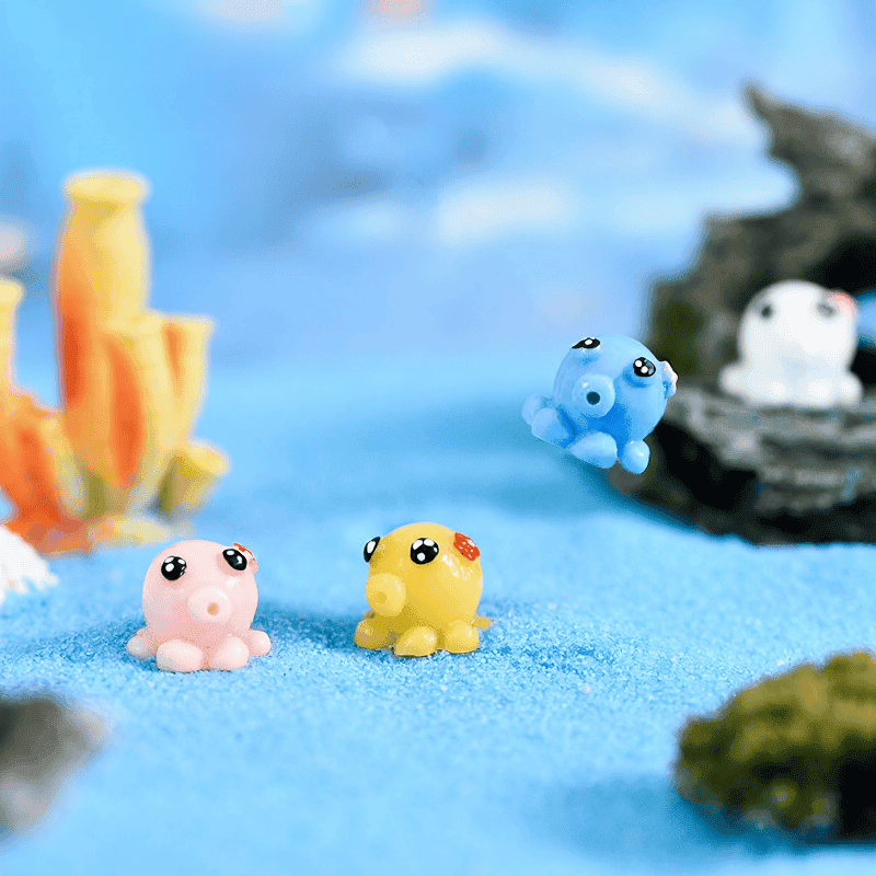 Moss Fairy Garden Micro Landscape Miniature Garden Fairy Garden Ornament Mini Small Octopus Doll Diyassemble Toys Fairy Garden Decoration Fairy Garden Accessories