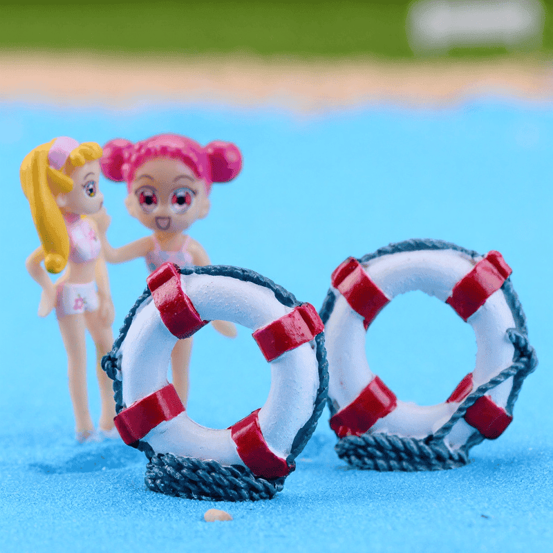 Fairy Garden Micro Landscape Miniature Garden Original Green Plants Gift Mediterranean Sea Style Big Swim Ring Swimming Ring Decorate Fairy Garden Decoration Fairy Garden Accessories