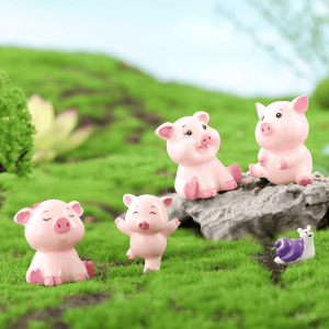 Pigs Mini Miniature Figurine Fairy Garden Dollhouse Decor Micro Landscape Photo Of Fairy Garden Supplies