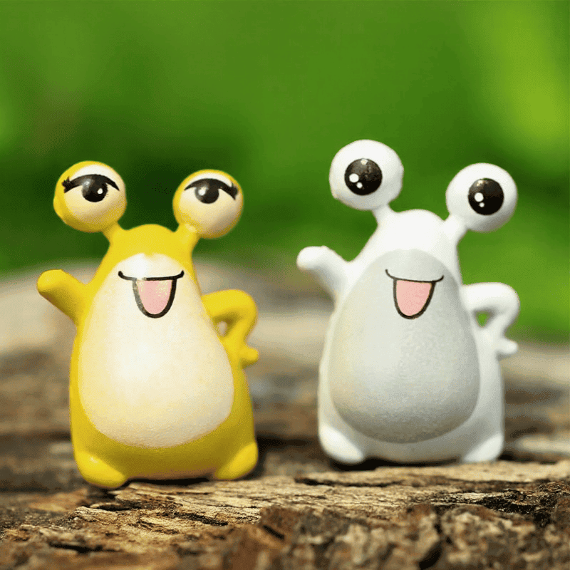 Mini Fairy Garden Animals Micro Landscape Pot Bonsai Miniature Garden Fairy Garden Ornament Lovely Exophthalmos Frogs Doll Combination Diy Assemble Toys Fairy Garden Decoration Aquarium Fairy Garden Accessories