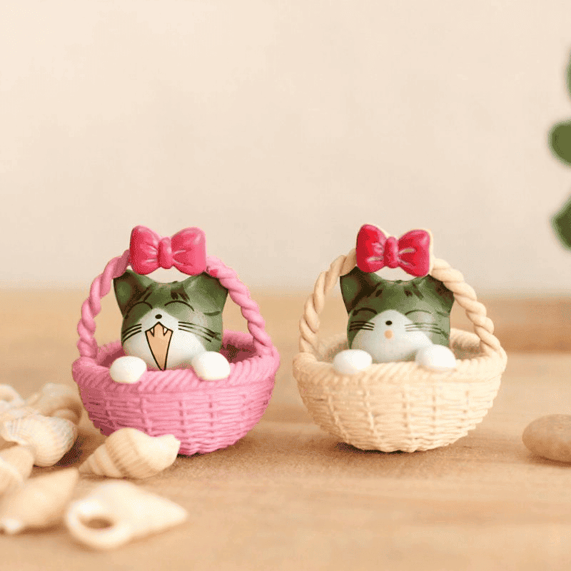Round Chis Cats Toy Figurine Doll Succulent Plants Diyassemble Fairy Garden Accessoriesfairy Garden Ornament Fairy Garden Micro Landscape Miniature Garden Fairy Garden Decoration Fairy Garden Accessories
