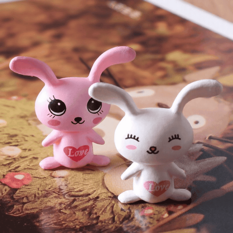 Mini Moss Fairy Garden Animals Pot Bonsai Micro Landscape Miniature Garden Terrariums Fairy Garden Decoration Wholesale Fairy Garden Accessories Supplies Lovely Mini Love Big Ears Rabbit Diy Assemble Small Kids Toys