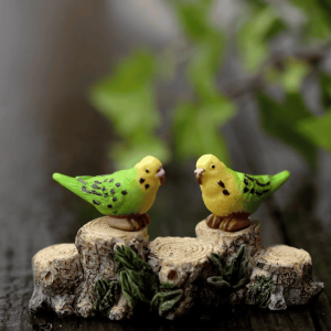 Mini Fairy Garden Birds Pot Bonsai Micro Landscape Miniature Garden Landscaping Material Decorate Terrariums Fairy Garden Decoration Animals Fairy Garden Accessories Gorgeous Parrot Doll