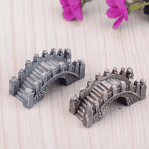 Miniature Fairy Garden Bridge Decoration Indoor Terrariums Fairy Garden Accessories Resin Palace Style Small Bridge Original Craftwork Aquarium Bonsai Decorate
