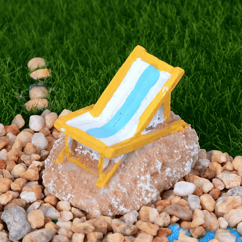 Pot Bonsai Moss Fairy Garden Furniture Micro Landscape Miniature Garden Terrariums Fairy Garden Ornament Beach Chair Diy Assemble Fairy Garden Decoration Fairy Garden Accessories Toys Wholesale