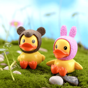Mini Fairy Garden Animals Pot Bonsai Micro Landscape Miniature Garden Terrariums Fairy Garden Decoration Wholesale Fairy Garden Accessories Supplies Dabble Small Yellow Duck Doll