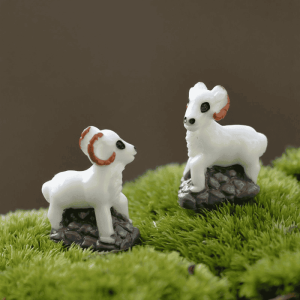 Moss Fairy Garden Micro Landscape Miniature Garden Succulent Plants Fairy Garden Decoration Fairy Garden Accessories White Sheep Small Fairy Garden Decoration Fairy Garden Accessories Diytoys Material
