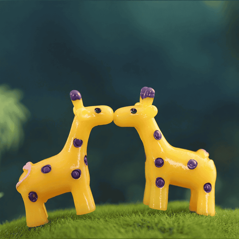 Moss Fairy Garden Micro Landscape Miniature Garden Fairy Garden Decoration Fairy Garden Accessories Adorable Version Cartoon Lovely Yellow Curly Tail Plum Blossom Deer Diy Assemble Wholesale Picture From Fairy Garden Supplies