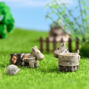 Mini Moss Micro Landscape Decoration Cartoon Donkey Pull Cart Mill Ornament For Aquarium Succulent Garden Moss Fairy Garden Micro Landscape Miniature Garden Decorate Fairy Garden Decoration Fairy Garden Accessories Picture Of Fairy Garden Supplies