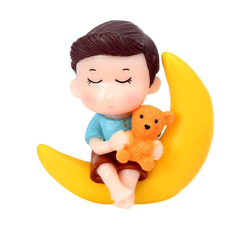 2Pcs Moon Lover Dating Models Boy Girl Miniatures Figurines Couple Fairy Home Garden Wedding Doll Decoration Girl Oy Gift Diy Creative Crafts Keychain Doll Picture Of Fairy Garden Supplies