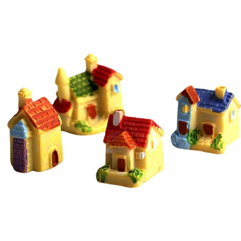 Moss Fairy Garden Micro Landscape Miniature Garden Ornament Cartoon Mini Three-Dimensional Small Villa Ecological Bottle, DIY Assembly Fairy Garden Accessories Moss Fairy Garden Micro Landscape Miniature Garden Ornament Cartoon Mini Three-dimensional Small Villa Ecological Bottle, Diy Assembly Fairy Garden Accessories