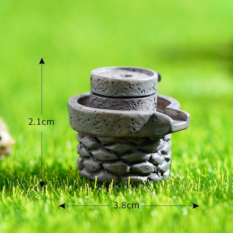 Moss Fairy Garden Micro Landscape Miniature Garden Original Green Plants Gift Zakkaresin Emulational Stone Mill Decorate Fairy Garden Decoration Fairy Garden Accessories