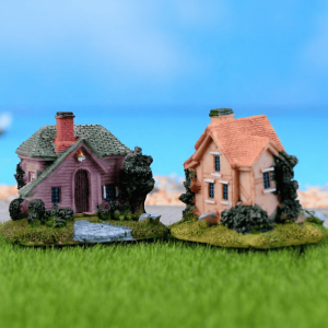 Cartoon Mini House Fairy Garden Ornament Resin Micro Landscape Miniature Garden Decoration, Diy Fairy Garden Accessories Image Of Fairy Garden Supplies