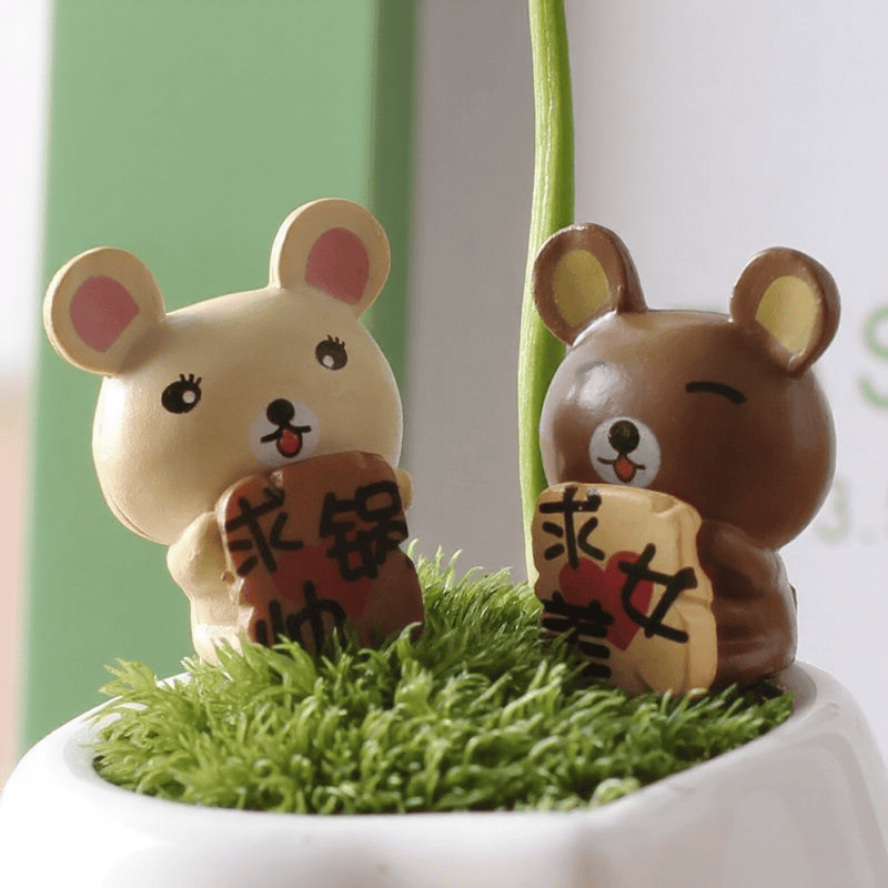 Mini Bear Fairy Garden Figurines Cute Resin Small Bears For Moss Micro Landscape Miniature Garden Decoration Picture Of Fairy Garden Supplies