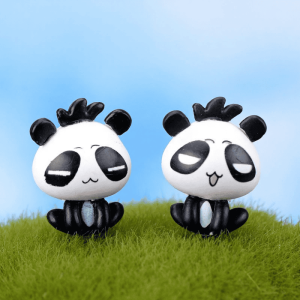 Cute Panda Fairy Garden Figurine Resin Cartoon Bear Ornament For Moss Micro Landscape, Miniature Garden &Amp;amp; Terrarium Decor Photo Of Fairy Garden Supplies