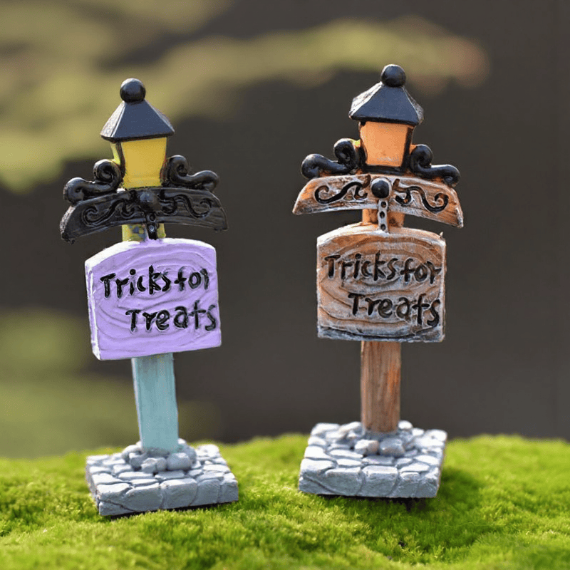 Moss Fairy Garden Micro Landscape Miniature Garden Resin Craftwork Succulent Plants Fairy Garden Decoration Fairy Garden Accessories Street Lamp Signpost Small Fairy Garden Decoration Fairy Garden Accessories Diymaterial