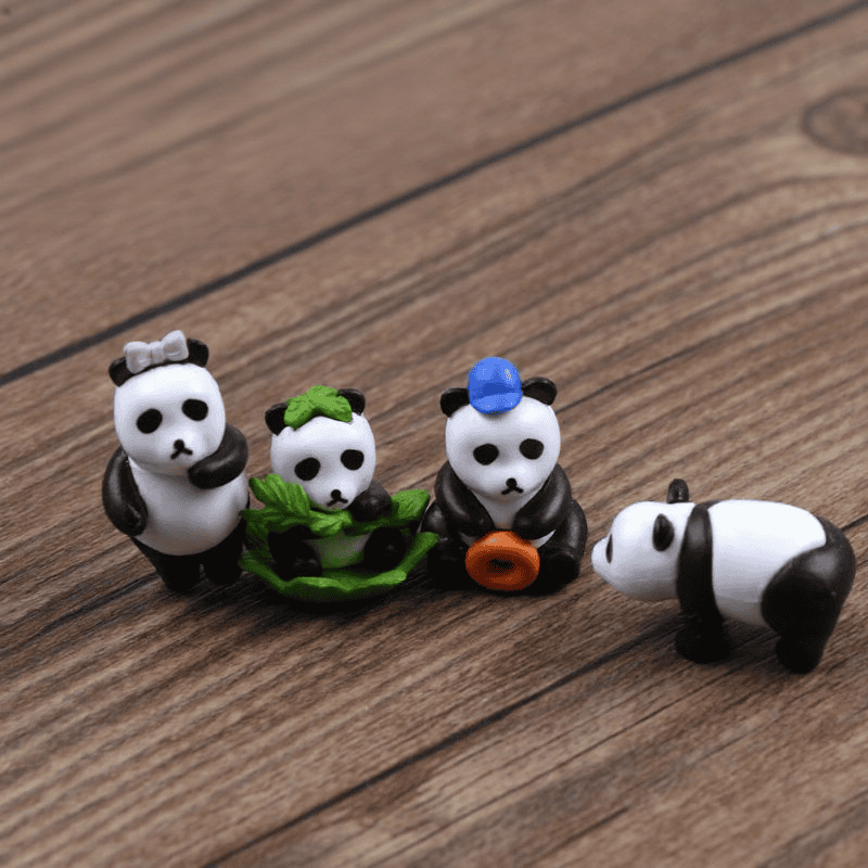 Indoor Mini Fairy Garden Animal Panda Small Bears Cats Doll Toys Pot Bonsai Moss Fairy Garden Micro Landscape Miniature Garden Container Fairy Garden Decoration Wholesale Fairy Garden Accessories Supplies Succulent Plants Decorate