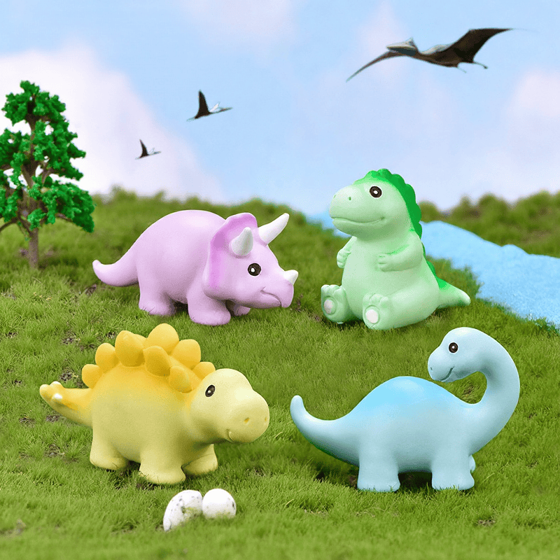 Miniature Stegosaurus Tyrannosaurus Rex Dinosaur 1Pc Lovely Cartoon Dinosaur Micro Landscape Garden Decoration Collection Model Doll Figure Toys For Kids Gift Christmas Terrariums Fairy Garden Accessories Image Of Fairy Garden Supplies