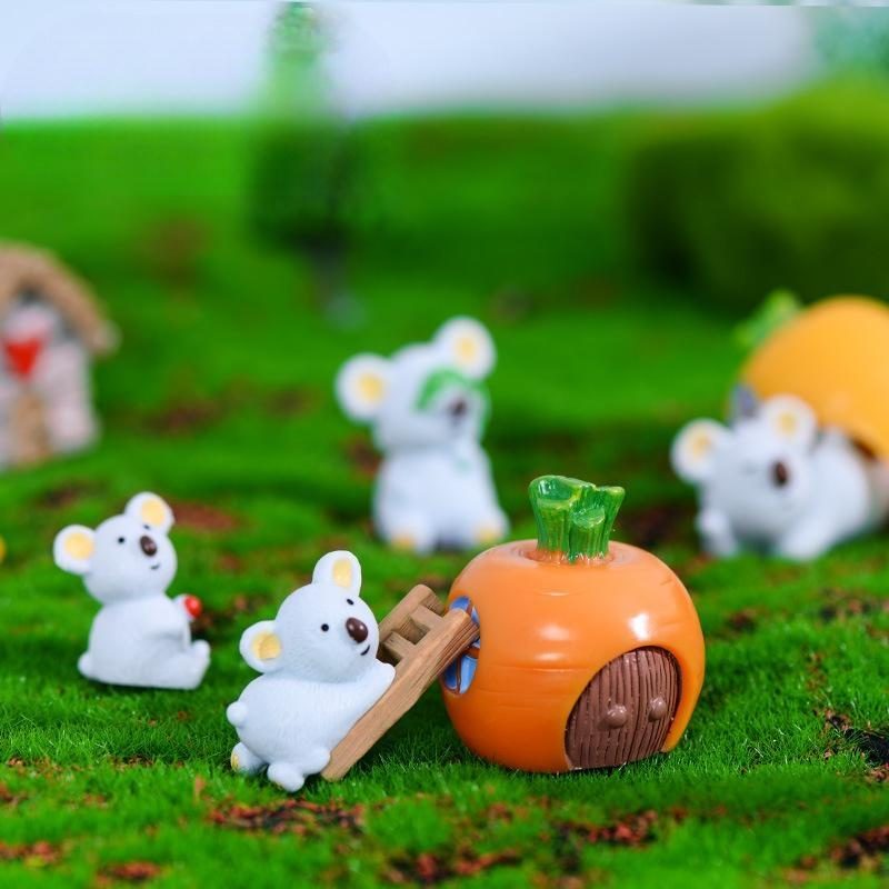 Koala Bear Brothers Figures Animal Model Miniature Figurine Wedding Decoration Doll Fairy Garden Statue Home Gift Moss Garden Wholesale Price Fairy Garden Supply Picture Of Fairy Garden Supplies
