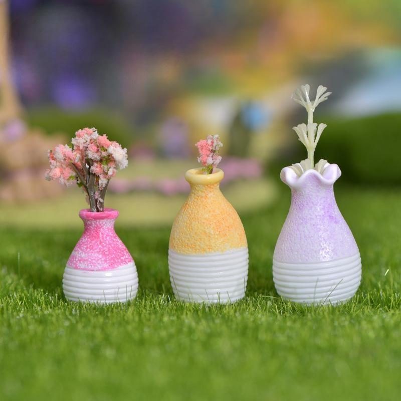 1 Pc Resin Miniature Small Mouth Vase Diy Craft Accessory Home Garden Decoration Ornament Micro Landscape Fairy Garden Flowerpot Fairy Garden Supply Photo Of Fairy Garden Supplies